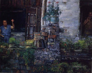 yi021D Chinese painter Chen Yifei Shanshui Chinese Landscape Oil Paintings